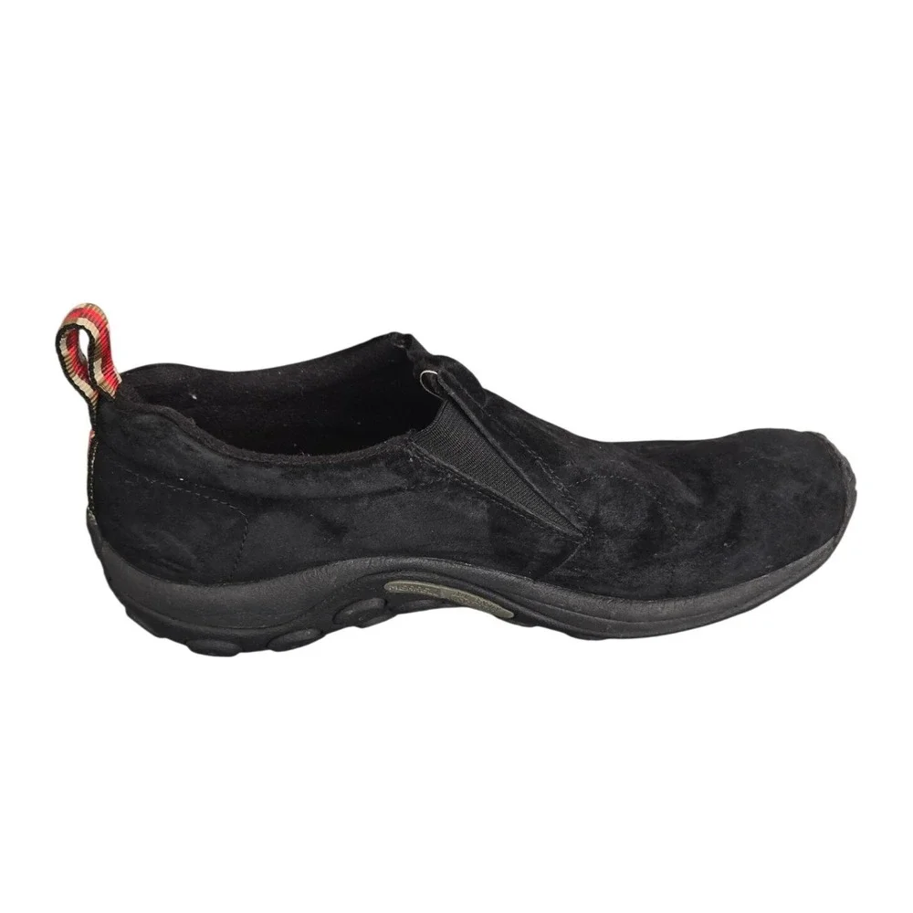 Merrell‎ Jungle Moc Black Suede Slip On Comfort Loafers Shoes J60825 Size 11.5